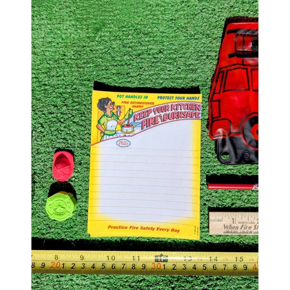 Firemen Fire Hydrant+Hat+Firetruck+Pencil+Ruler+Notepad+First Aid+Ruler Kit Set
